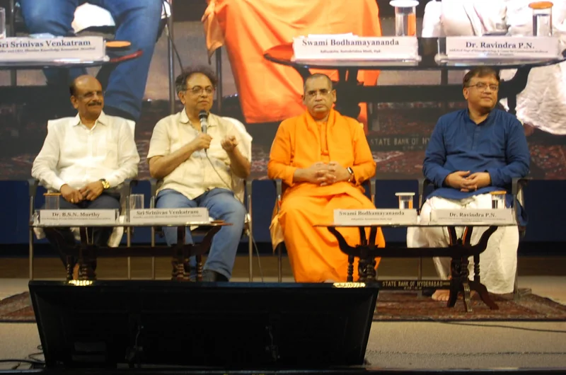 Speakers in conversation on stage at PSPA’s Teacher Convention in Hyderabad