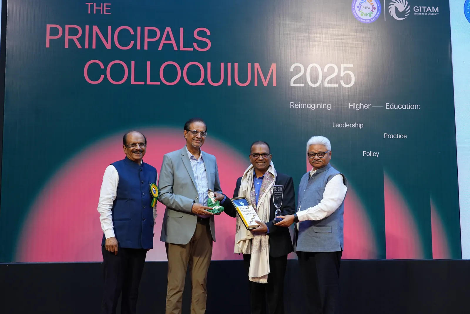 PSPA and institutional representatives at Colloquium 2025, GITAM Hyderabad